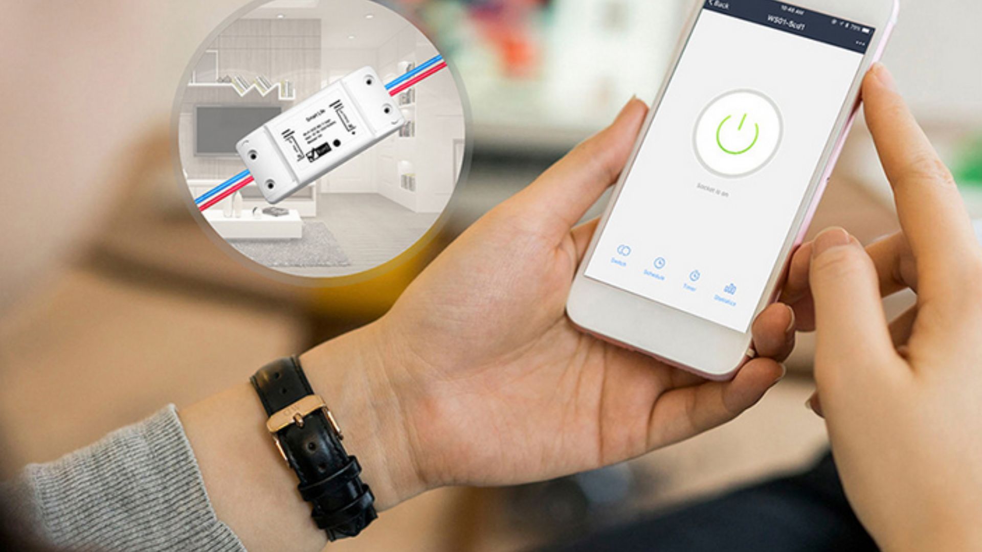 công tắc điện điều khiển từ xa bằng điện thoại