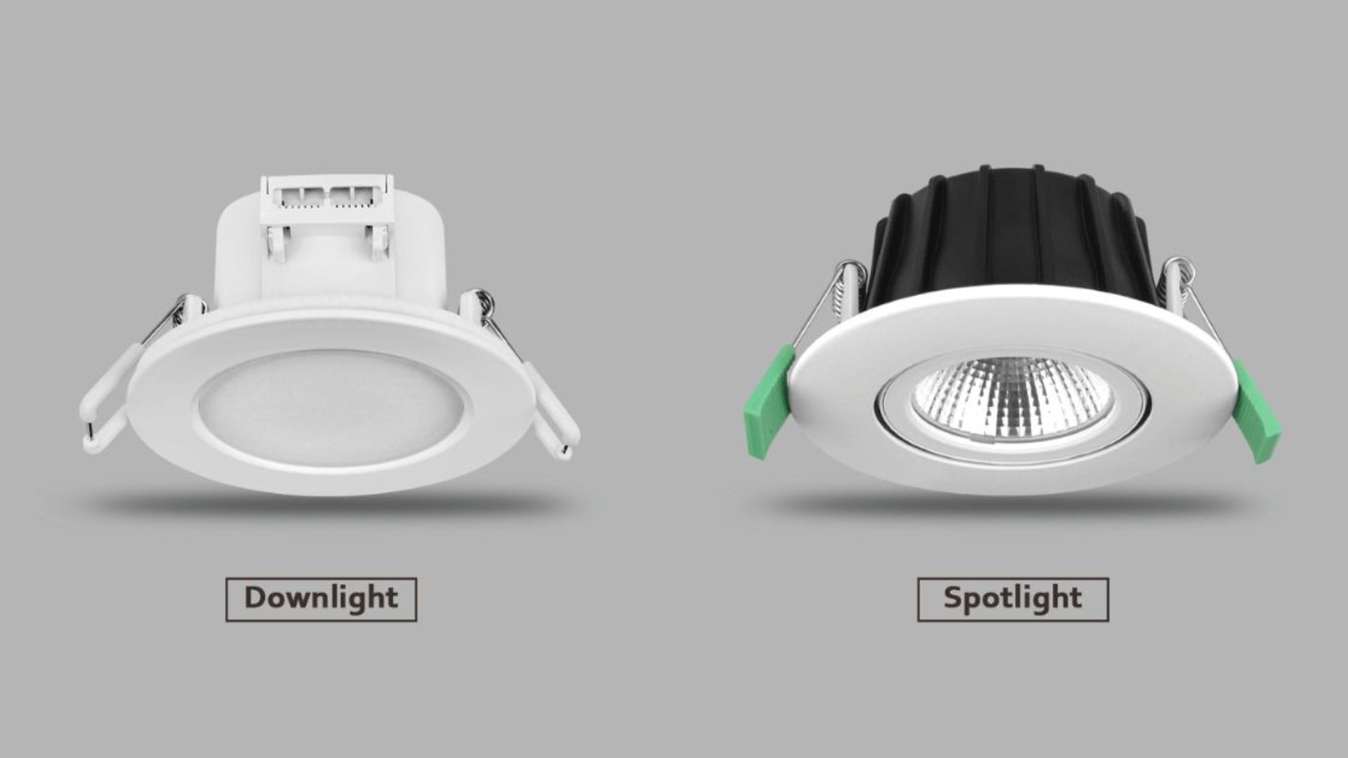 so sánh đèn spotlight và downlight